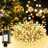 SALCAR 5m 50er LED Lichterkette Weihnachten, Lichterkette Außen Strom mit 8...