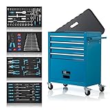 NTG Werkstattwagen gefüllt inkl. Werkzeug 70 Teile - 4 Schubladen + großes...