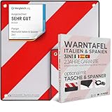 PLANGER® - Warntafel Italien und Spanien 2in1 (50 x 50 cm) - Reflektierendes...