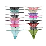 COLOROSES 6er-Pack Spitzen-Tangas für Damen mit G-String, Keine sichtbaren...