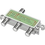 DUR-line SAT & BK-Verteiler HQ - 3-Fach Splitter - voll geschirmt - Unicable &...