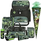 Jurassic - Dino - T-Rex Schulranzen-Set EasyFit 9tlg. mit Sporttasche,...