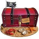 infinimo Schatztruhe - Schatztruhe Kindergeburtstag, Piratenkiste, Geschenk-Box...