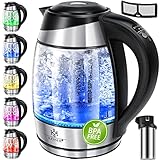 KESSER® Wasserkocher 1,8L Edelstahl mit LED Beleuchtung-Farbe je nach...