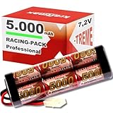 Kraftmax RC Hochleistungs Akku mit Tamiya-Stecker - 7,2V / 5000mAh / NiMH -...