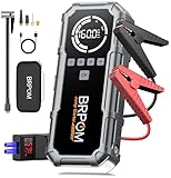 BRPOM Starthilfe Powerbank für Pkw mit Kompressor 160PSI,8000A 26800mAh Auto...
