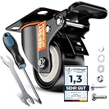 PEARWAY™ Schwerlastrollen 50mm - Tragkraft bis 320kg [4x Bremse] - extra leise...