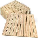 holz4home® Holzfliese Kiefernholz 95x95 cm I Terrassenfliese aus Holz I...