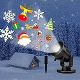 LED Projektor Weihnachten, Weihnachten LED Projektorlampe, IP44 wasserdicht...