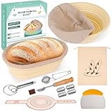 Brotgärkorb -Set- aus Silikon (23cm rund & 25cm oval) – Sauerteig-Gärkorb...