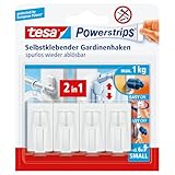 tesa Powerstrips Vario-Gardinenhaken / Selbstklebende Gardinenhaken von tesa -...