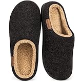 VeraCosy Herren Flauschige Sherpa Pantoffeln Memory Schaum Anti-Rutsch Innen...