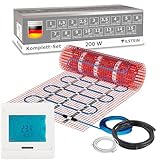VILSTEIN® Elektrische Fußbodenheizung [200W/m²] - Bodenheizung Elektrisch...