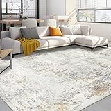 Capslpad Beige Abstraktes Teppich Wohnzimmer 200x300cm rutschfest Kurzflor...