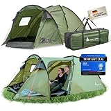 TENTZONE Dome 01, Wasserdicht 4000 mm, 2-3 Personen Campingzelt, Vorraum mit...