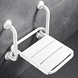 Duschklappsitz für Wandmontage, Duschsitz Klappbar mit Armlehnen, Duschstuhl...