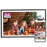 FRAMEO Digitaler Bilderrahmen 15,6 Zoll FHD Touchscreen Elektronischer...