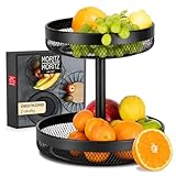 Moritz & Moritz Obst Etagere Schwarz Metall - Obstkorb Etagere Schwarz –...