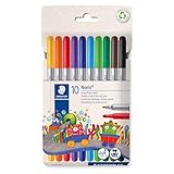 STAEDTLER Noris 320 Doppelfasermaler, eindrucksichere Spitze, auswaschbar,...