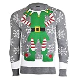 NOROZE Herren Damen Unisex Neuheit Weihnachten Pullover Strickpullover XL...