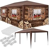 tectake® Garten oder Festival Pavillon, Zelt, Almchalet 3D Design, mit 6...