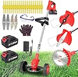 Akku-Rasentrimmer 21V Elektrischer Rasentrimmer - Rasentrimmer Mit 4.0AH...