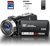 Videokamera 4K Camcorder HD 48MP IR-Nachtsicht Vlogging Kamera für YouTube,...