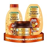 Garnier Wahre Schätze Haarpflege-Set mit Akazienhonig, Manuka und Lavendel,...