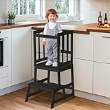 COSYLAND Lernturm ab 1 Jahr - Stylisch Learning Tower - Massiv Montessori...