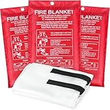 Twotrees Löschdecke Küche Feuerlöschdecke - Glasfaser Brandschutzdecke...
