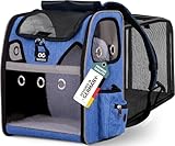 BARCOCO Katzenrucksack große Katzen Hunderucksack Transportrucksack erweiterbar...