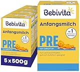 Bebivita PRE Anfangsmilch (5 x 500g), von Geburt an, enthält nur Lactose als...