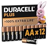 Duracell Plus Batterien AA, 12 Stück, langlebige Power, AA Batterie für...