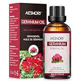 AESHORY Ätherisches Geranienöl 50ml, Geranie Ätherische Öl 100% Reine...