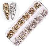 Nagel Art Strassstein,1440 Stück Nail Art Strass 3D Nagel Kunst Strasssteine...