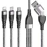 Unillous Multi USB A/C Kabel, Universal Ladekabel 5 in 1 USB C Multi Ladekabel...