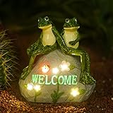Yeomoo Frosch Liebhaber Figuren Gartendeko Solar für Draußen - Frosch Deko mit...