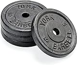 York Fitness 4 x 5 kg Hantelscheiben. Hochwertige Gusseisenplatten für...