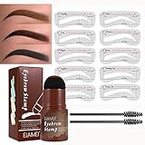Augenbrauenstempel wasserdicht, Wiederverwendbares Makeup Brow Stamp Brauenpuder...