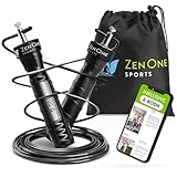 ZenRope Springseil, Speed Rope mit Kugellager, professionelles Sprungseil für...