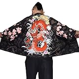 G-LIKE Herren Sommer Kimono Cardigan – Traditionelle Japanische Kleidung Haori...