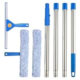 1,5m Fensterreiniger mit Langem Griff, 35cm Fensterabzieher und 38cm...