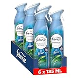 Febreze Lufterfrischer Spray Meeresfrische 6x185 ml, 2-in-1 Geruchsbekämpfung...