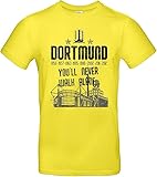 Herren T-Shirt Dortmund You'll Never Walk Alone YNWA Jahreszahlen Schwarz Gelb...
