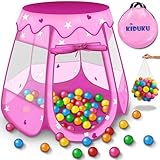 KIDUKU® Kinderspielzelt + 100 Bälle + Tasche Spielhaus Bällebad Schloss für...