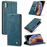 Cracedily Handyhülle für iPhone X/iPhone XS Hülle, Klapphülle Premium...