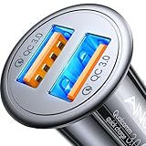 AINOPE USB Zigarettenanzünder Adapter [Dual QC3.0] 45W/6A Ladegerät für Auto...