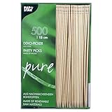 Papstar Fingerfood-Spieße / Holzspieße 'Pure' (500 Stück) 15 cm,...