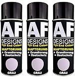 Alex Flittner Designs 3X Haftgrund Spraydose grau Grundierung Rostschutz...