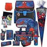 Scooli Schulranzen Jungen 1.Klasse Spider EasyFitSet 14tlg. mit Sporttasche...